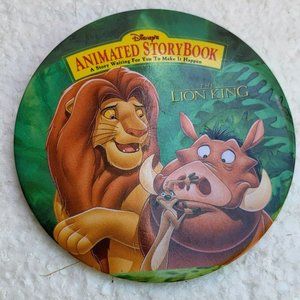 Disney The Lion King Animated Storybook PC Game Promo Pin Button From 1995